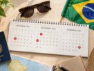 Calendário mostra os próximos feriados nacionais de 2026 no Brasil